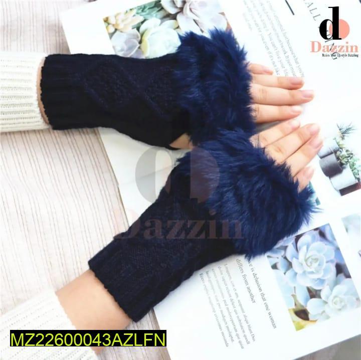 Furry Fingerless Gloves