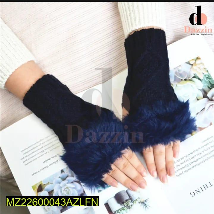 Furry Fingerless Gloves