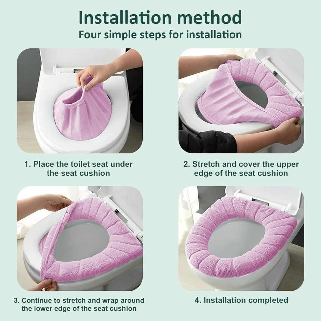 Warm Toilet Seat Cover – Soft, Washable & Universal Fit