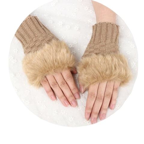 Furry Fingerless Gloves